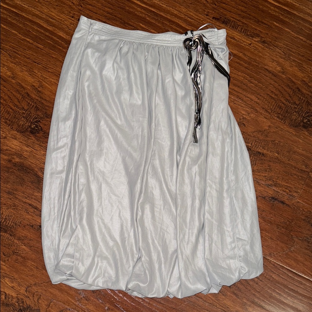 Chic Silver A-Line Women's Skirt
